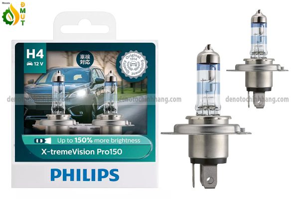 Đèn Oto Tăng Sáng H4 Halogen Philips Pro150 X-TremeVision +150% Chính Hãng