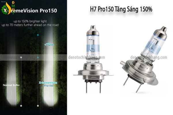 Hình ảnh 03 của Đèn Oto Tăng Sáng H7 Halogen Philips Pro150 X-TremeVision +150% Chính Hãng