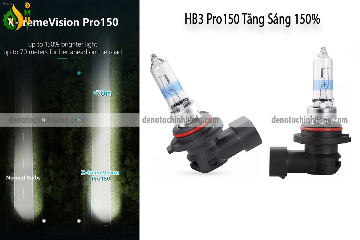 Đèn Oto Tăng Sáng HB3 Halogen Philips Pro150 X-TremeVision +150% Chính Hãng Chất lượng cao - Bền bĩ ổn định và đạt chuẩn an toàn quốc tế - Hình 2