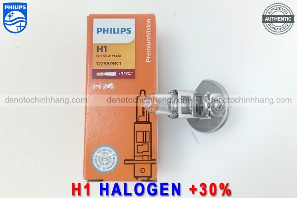 Hình ảnh 06 của Đèn Oto H1 Halogen Philips PremiumVision Tăng Sáng 30% Chính Hãng