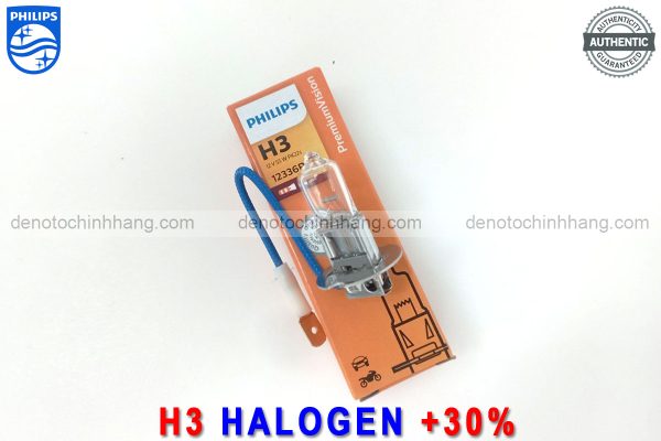 Hình ảnh 09 của Đèn Oto H3 Halogen Philips PremiumVision Tăng Sáng 30% Chính Hãng