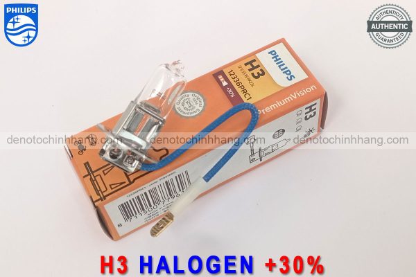 Hình ảnh 07 của Đèn Oto H3 Halogen Philips PremiumVision Tăng Sáng 30% Chính Hãng