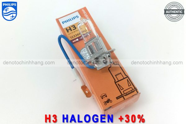 Hình ảnh 03 của Đèn Oto H3 Halogen Philips PremiumVision Tăng Sáng 30% Chính Hãng