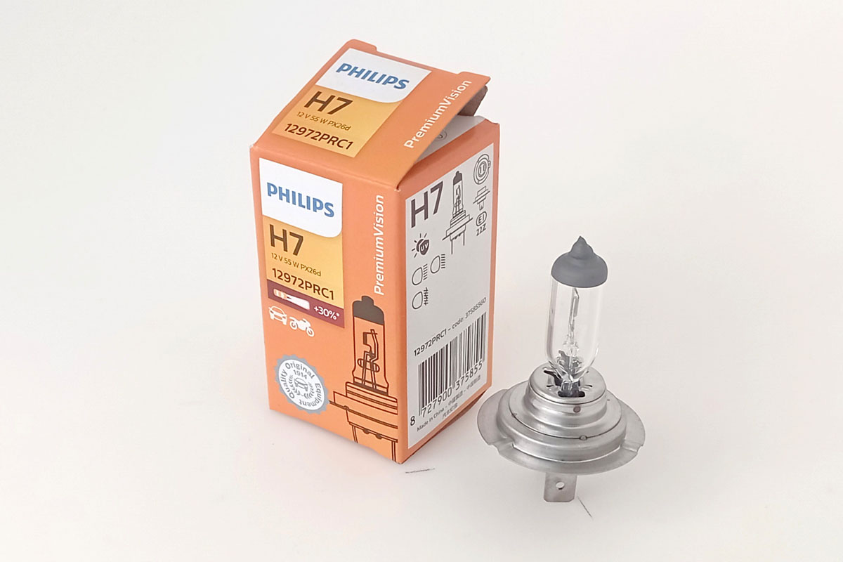 Đèn Oto H7 Halogen Philips PremiumVision Standard Zin Tăng Sáng 30% Chính Hãng Bền bĩ ổn định đạt chuẩn an toàn - Hình 1