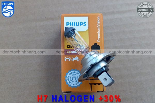 Hình ảnh 07 của Đèn Oto H7 Halogen Philips PremiumVision Tăng Sáng 30% Chính Hãng