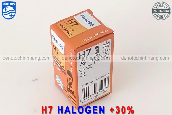 Hình ảnh 06 của Đèn Oto H7 Halogen Philips PremiumVision Tăng Sáng 30% Chính Hãng