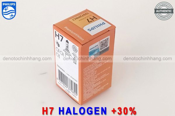 Hình ảnh 05 của Đèn Oto H7 Halogen Philips PremiumVision Tăng Sáng 30% Chính Hãng