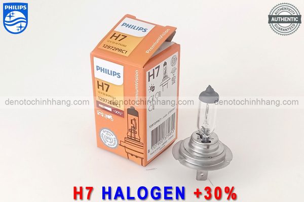 Hình ảnh 02 của Đèn Oto H7 Halogen Philips PremiumVision Tăng Sáng 30% Chính Hãng