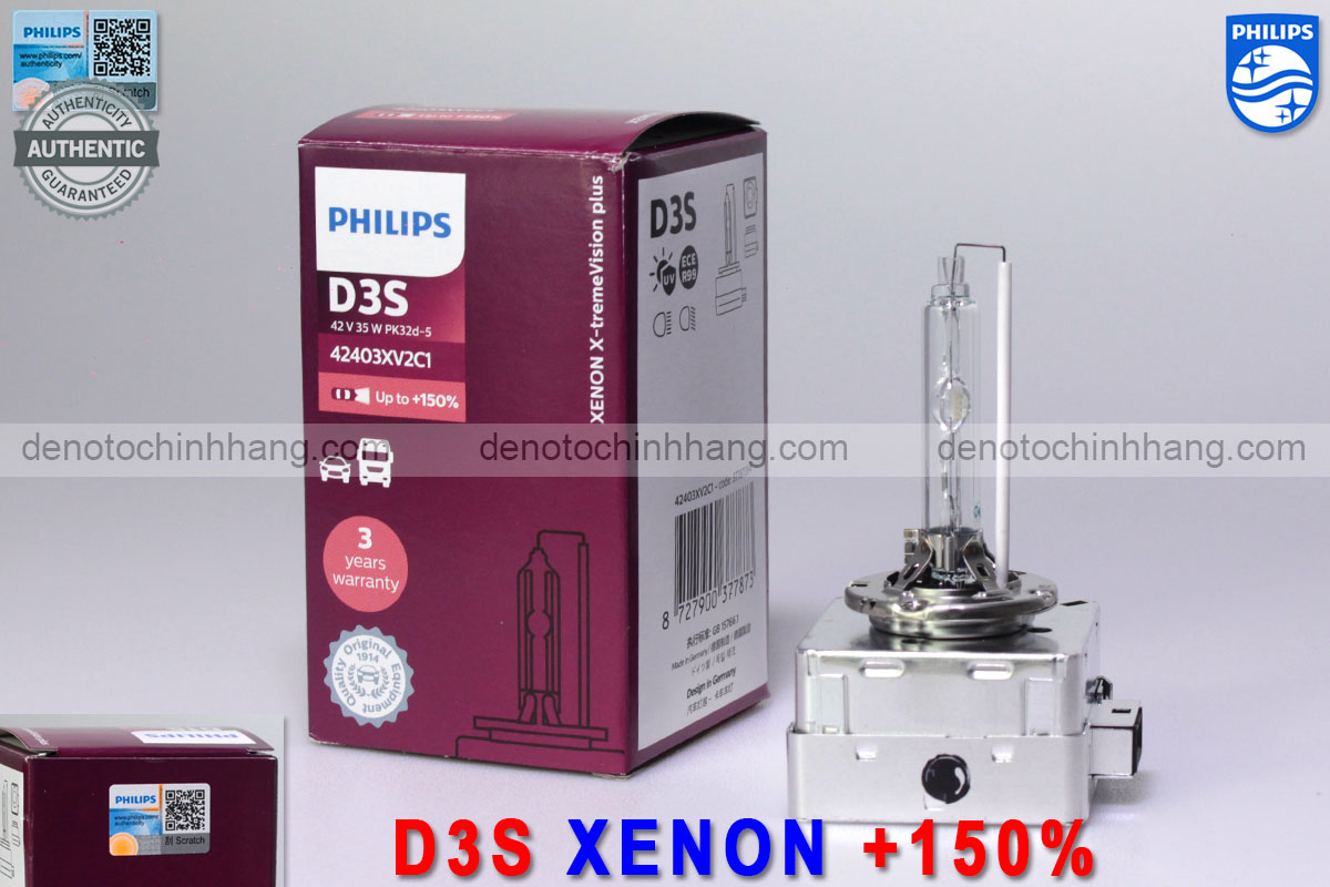 Hình ảnh 01 của Đèn xenon tăng sáng oto d3s philips xtremevision plus 150% chính hãng