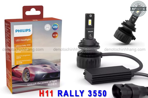 Hình ảnh 04 của Đèn led pha oto siêu sáng h11 philips ultinon rally 3550 50w +160%