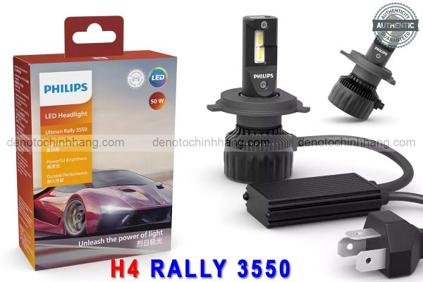 Hình ảnh 04 của Đèn led pha oto siêu sáng h4 philips ultinon rally 3550 50w +160%