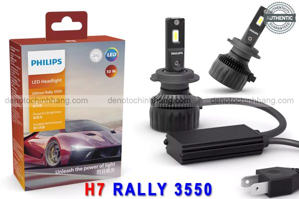 Hình ảnh 05 của Đèn led pha oto siêu sáng h7 philips ultinon rally 3550 50w +160%