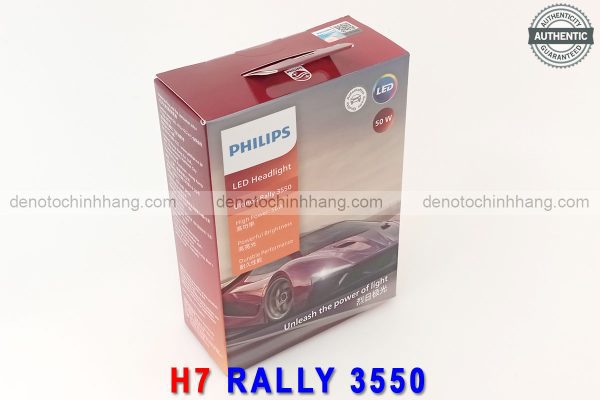 Hình ảnh 04 của Đèn led pha oto siêu sáng h7 philips ultinon rally 3550 50w +160%