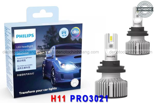 Hình ảnh 02 của Đèn led oto h11 philips ultinon pro3021 chính hãng