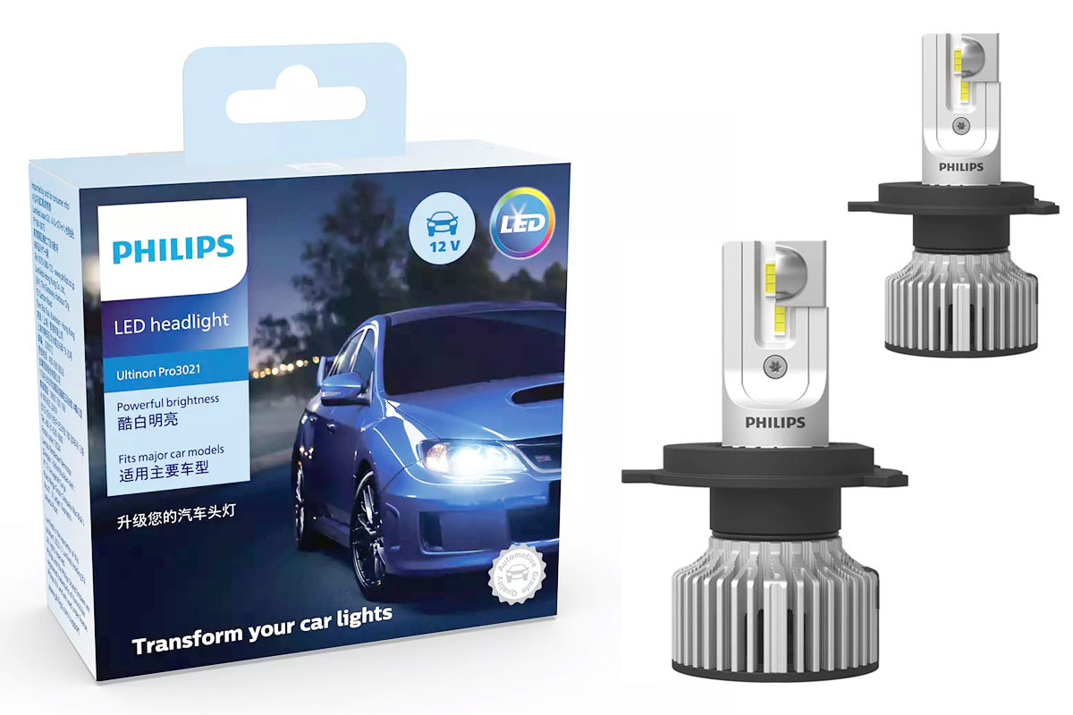 Đèn led oto h4 philips ultinon pro3021 chính hãng hoạt động bền bĩ ổn định và có tuổi thọ gấp 4 lần bóng halogen - Hình 1