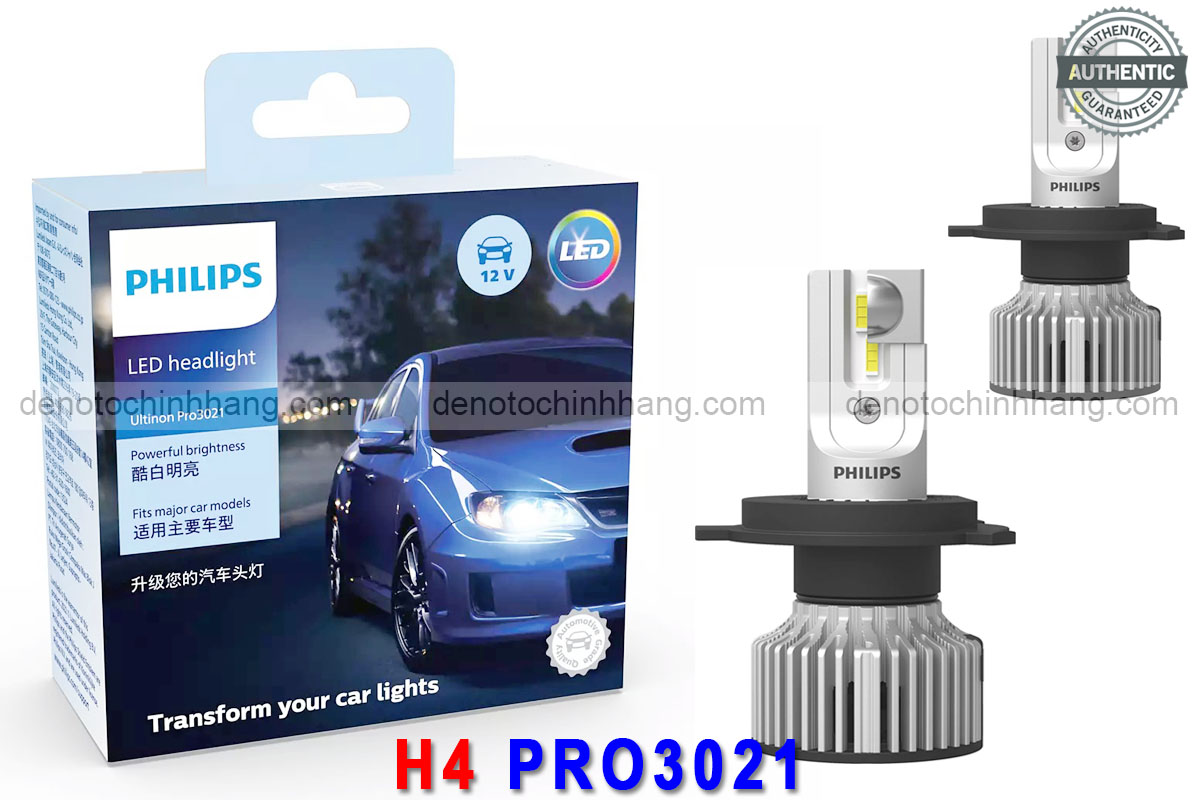 Hình ảnh 01 của Đèn led oto h4 philips ultinon pro3021 chính hãng