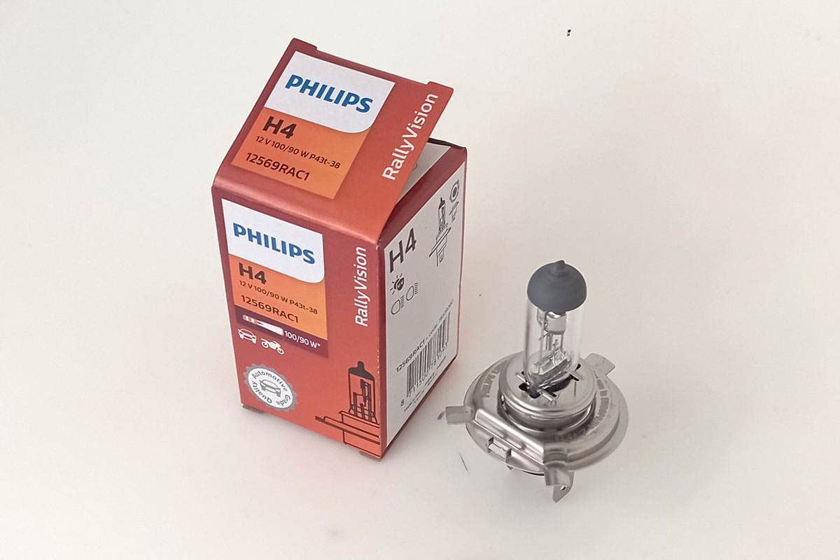 Đèn Oto H4 Halogen 100W Philips RallyVision Chính Hãng Hoạt động bền bĩ ổn định đạt chuẩn an toàn - Hình 1