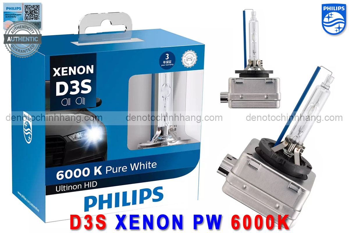 Đèn Xenon Oto D3S Philips PureWhite 6000K Chính hãng nổi bật với ánh sáng siêu trắng - Hình 1