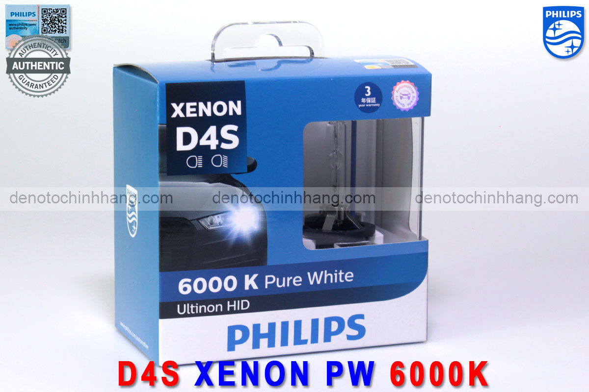 Đèn Xenon Oto D4S Philips PureWhite 6000K Chính hãng bền bĩ ổn định an toàn với ánh sáng siêu trắng nổi bật - Hình 5